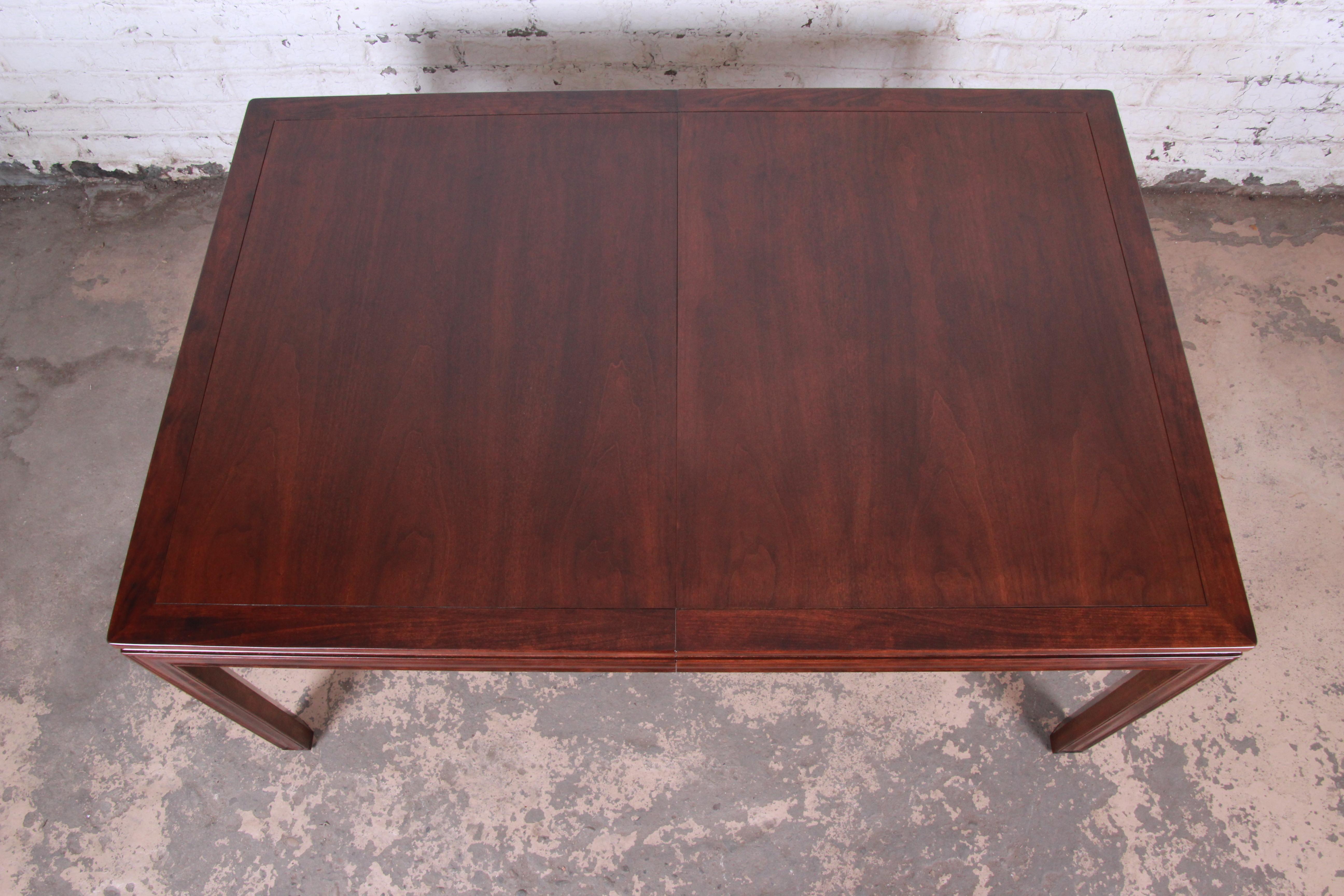 John Widdicomb Mid-Century Modern Walnut Extension Dining Table, Newly Restored 7