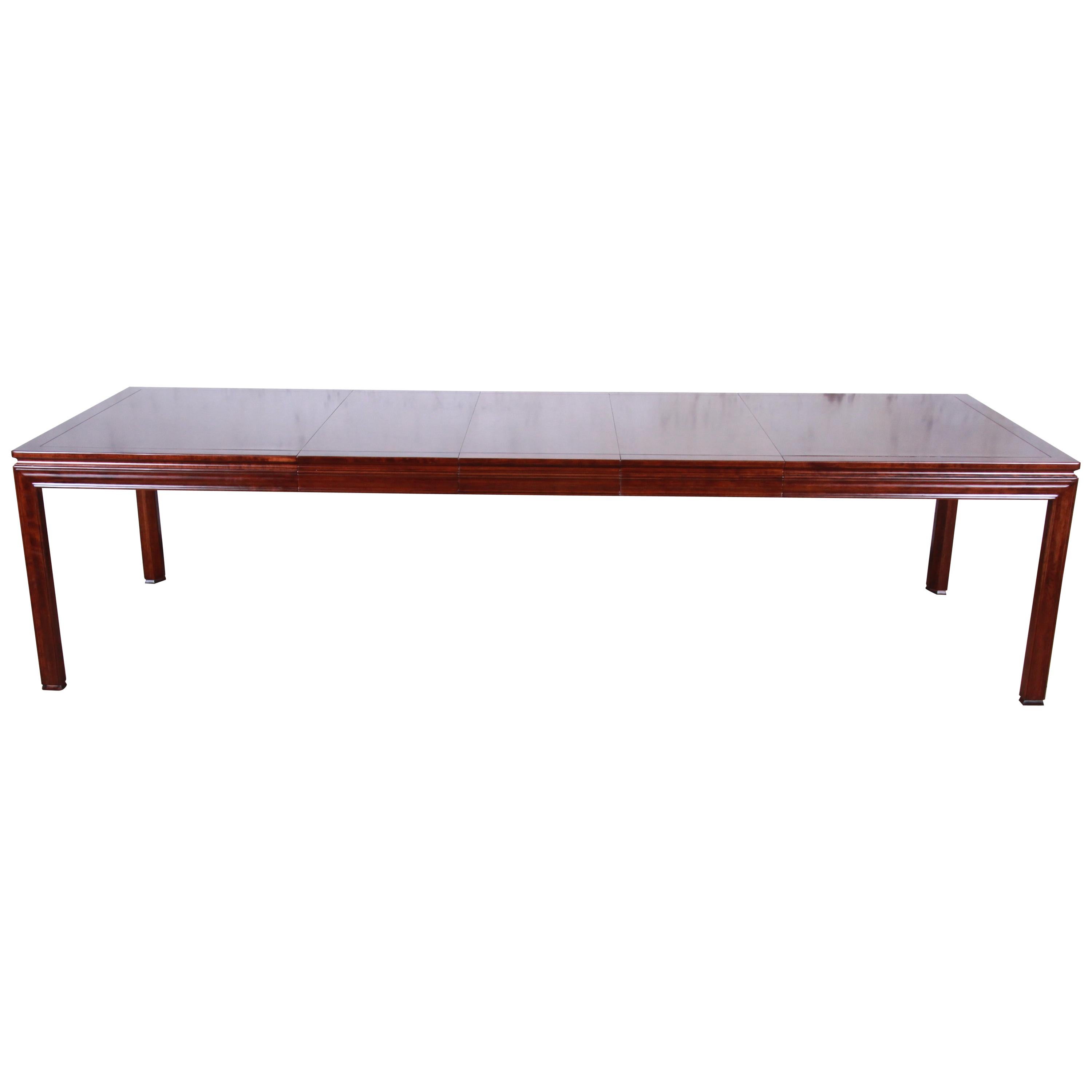 John Widdicomb Mid-Century Modern Walnut Extension Dining Table, Newly Restored