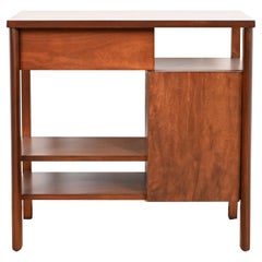 John Widdicomb Mid-Century Modern Walnut Nightstand, Newly Refinished