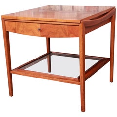 John Widdicomb Mid-Century Modern Walnut Nightstand or End Table
