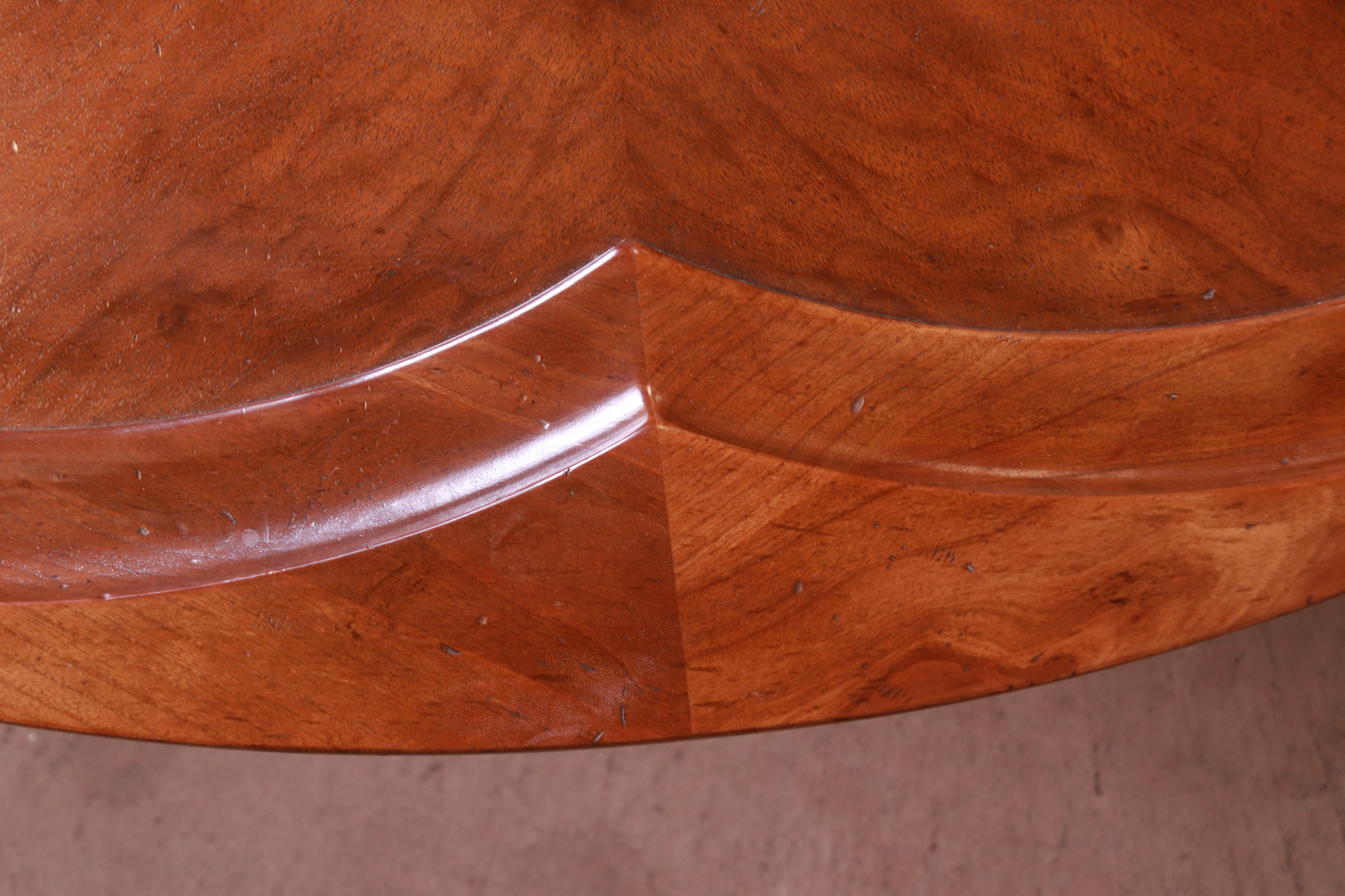 John Widdicomb Mid-Century Modern Walnut Pedestal Coffee Table, Circa 1960s 4