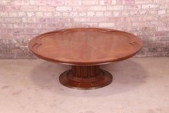 John Widdicomb Mid-Century Modern Walnut Pedestal Coffee Table, Circa 1960s
