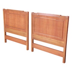 John Widdicomb Mid-Century Modern Walnut Twin Headboards, Pair