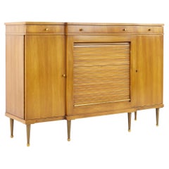 John Widdicomb Mid Century Small Tambour Door Sideboard Credenza