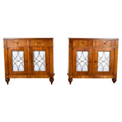 Comodini in legno di noce e ottone di John Widdicomb - Coppia del metà del secolo scorso