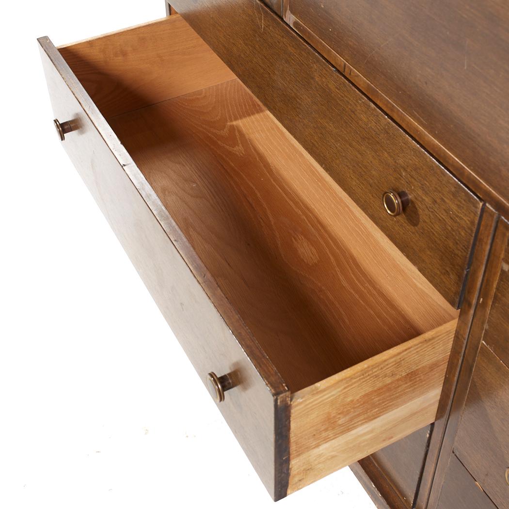 John Widdicomb Mid Century Walnut Double Dresser Secretary Desk For Sale 4