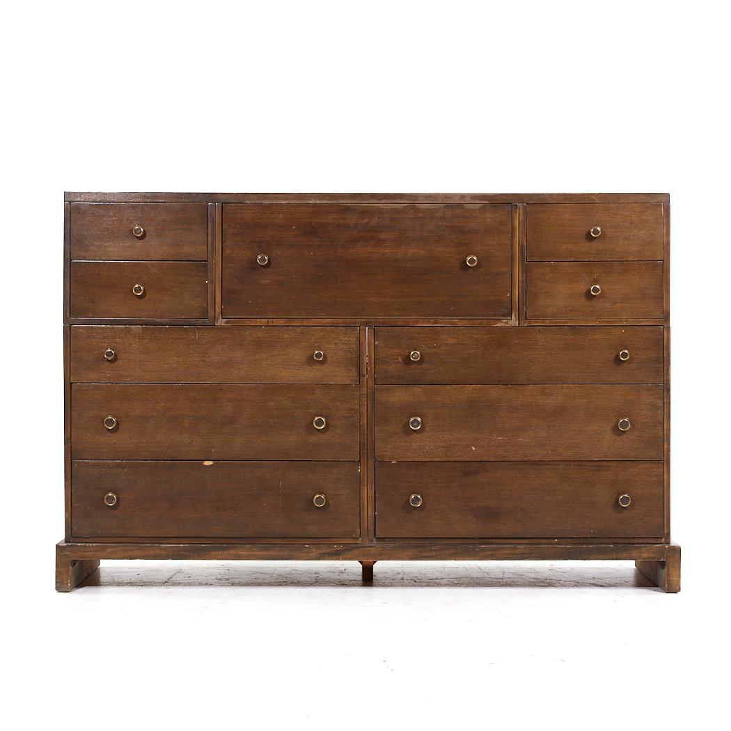 John Widdicomb Mid Century Walnut Double Dresser Secretary Desk

This secretary desk measures: 70 wide x 21 deep x 45 high

All pieces of furniture can be had in what we call restored vintage condition. That means the piece is restored upon purchase