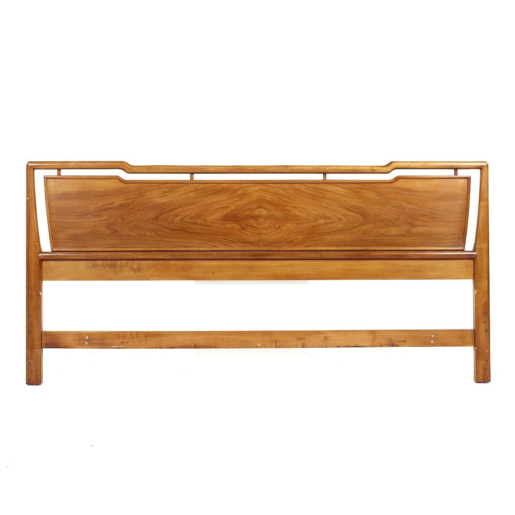John Mid Century Walnut King Headboard For Sale at 1stDibs
