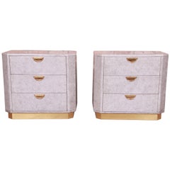 John Widdicomb Midcentury Hollywood Regency Nightstands, circa 1970s