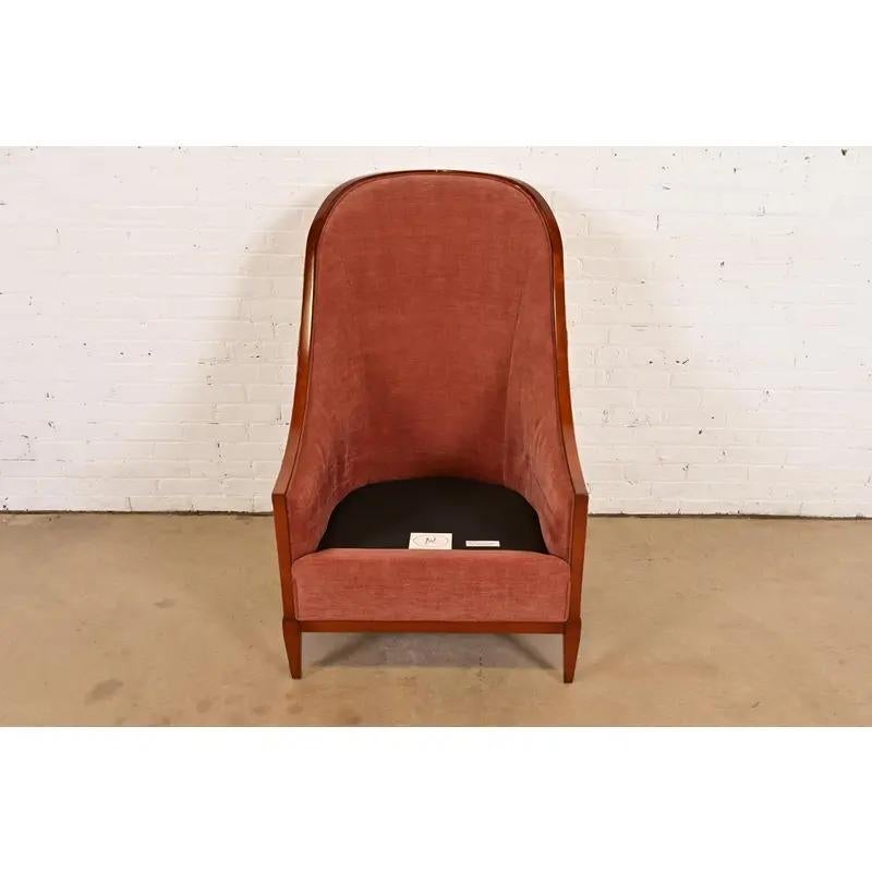 John Widdicomb Silla de madera de cerezo Art Decó moderno para bañera o silla pantufla en venta 7