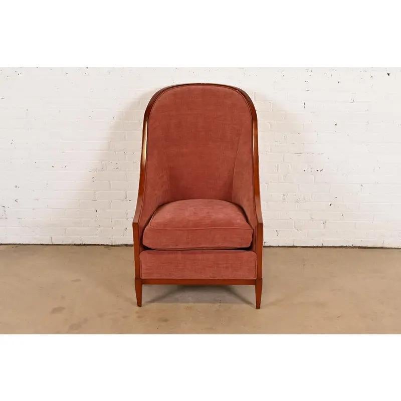 John Widdicomb Silla de madera de cerezo Art Decó moderno para bañera o silla pantufla en Bueno estado para la venta en South Bend, IN