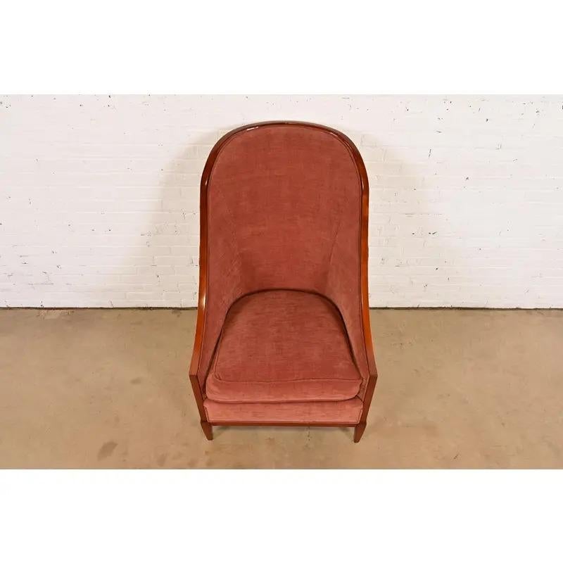 John Widdicomb Silla de madera de cerezo Art Decó moderno para bañera o silla pantufla en venta 1