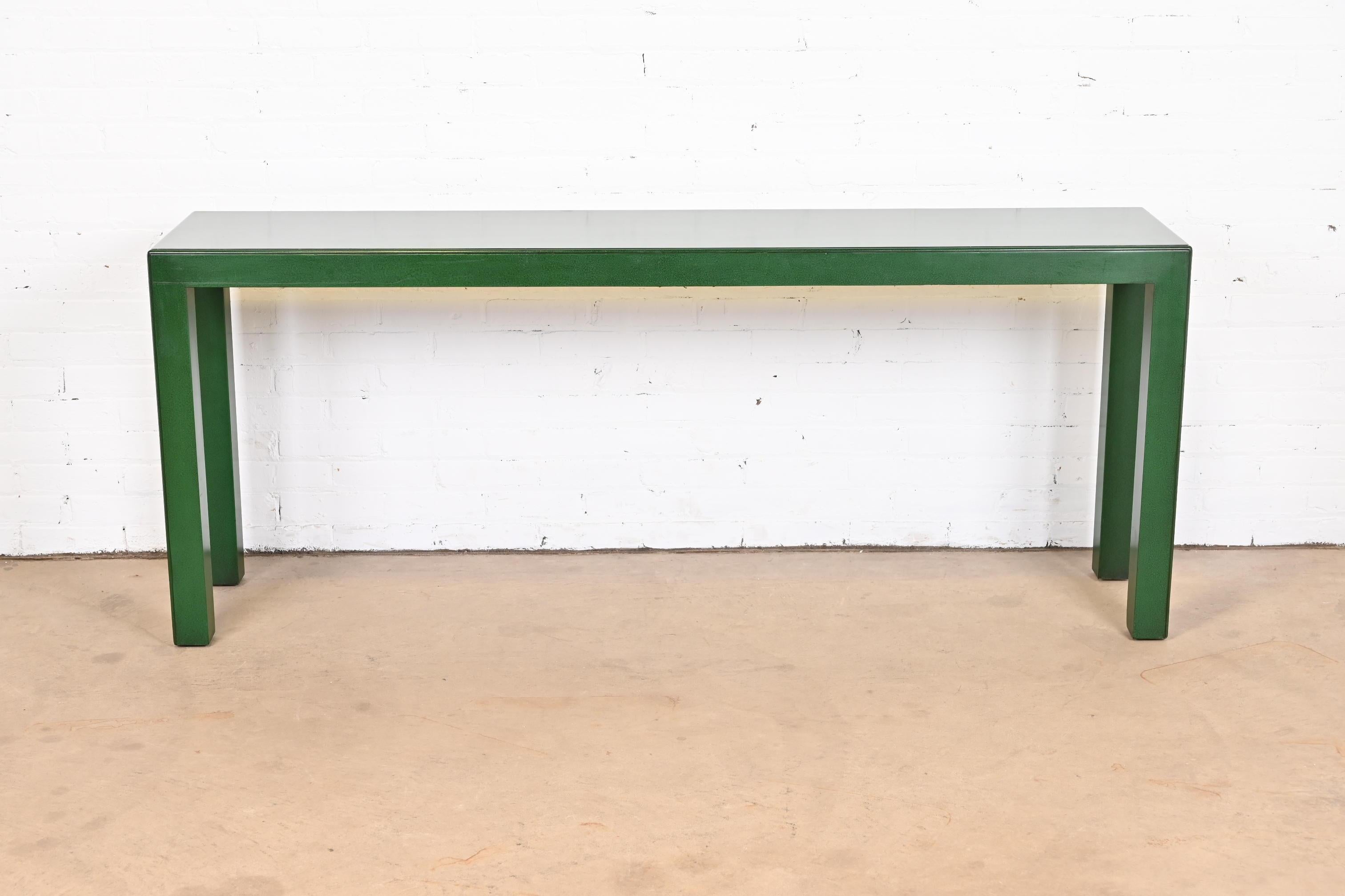 green console table