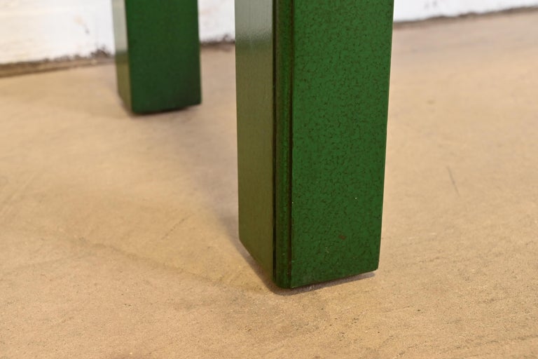 John Widdicomb Modern Green Lacquered Parsons Console Table 2