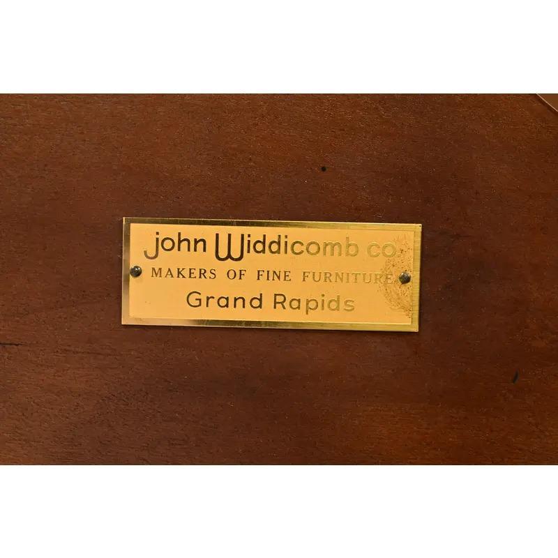 John Widdicomb Modern Regency Drinks Table With Removable Pewter Serving Tray For Sale 8