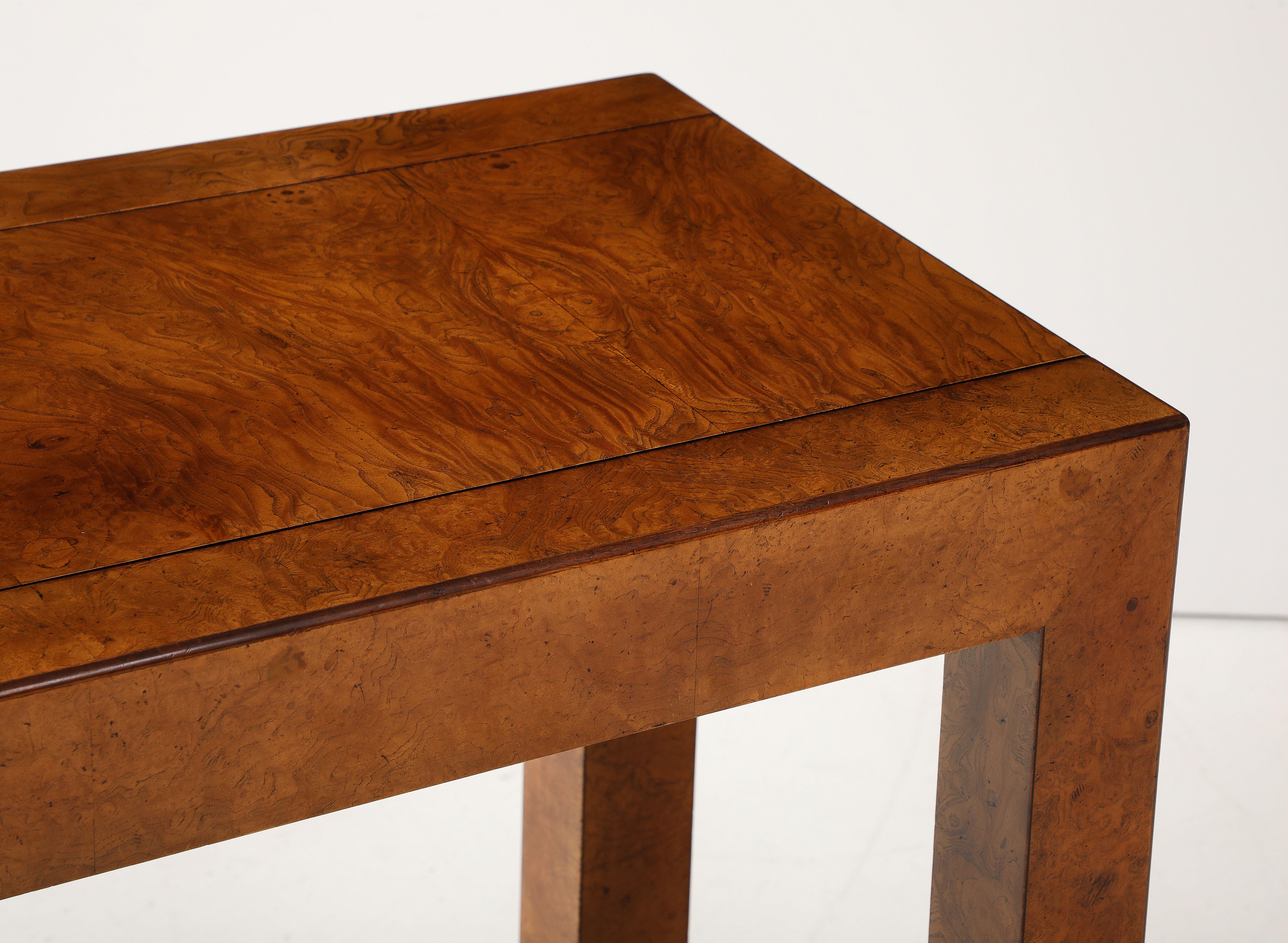 Modernistischer ausziehbarer Tisch aus Wurzelholz von John Widdicomb, ca. 1970er Jahre im Angebot 8