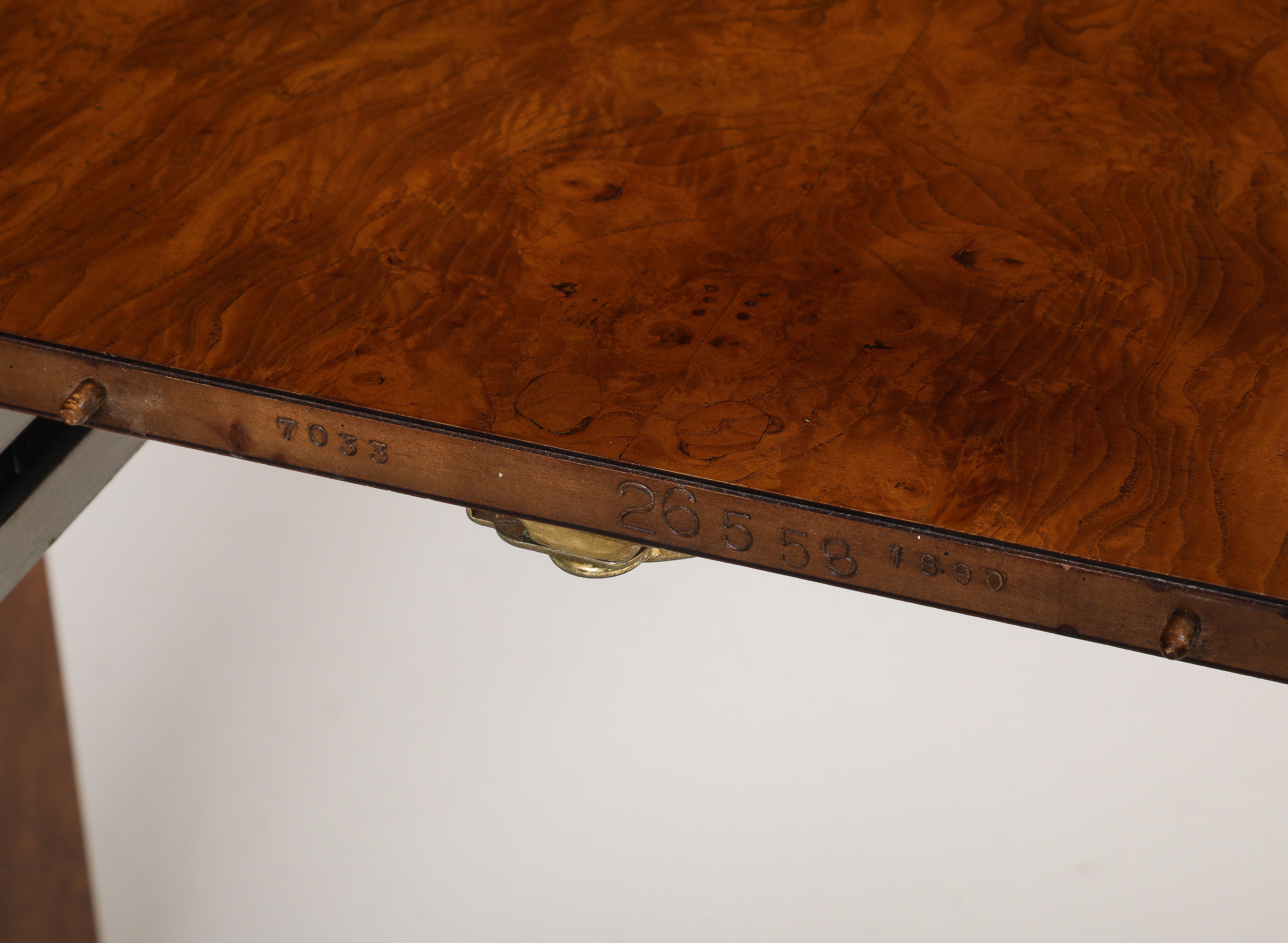 Modernistischer ausziehbarer Tisch aus Wurzelholz von John Widdicomb, ca. 1970er Jahre im Angebot 13