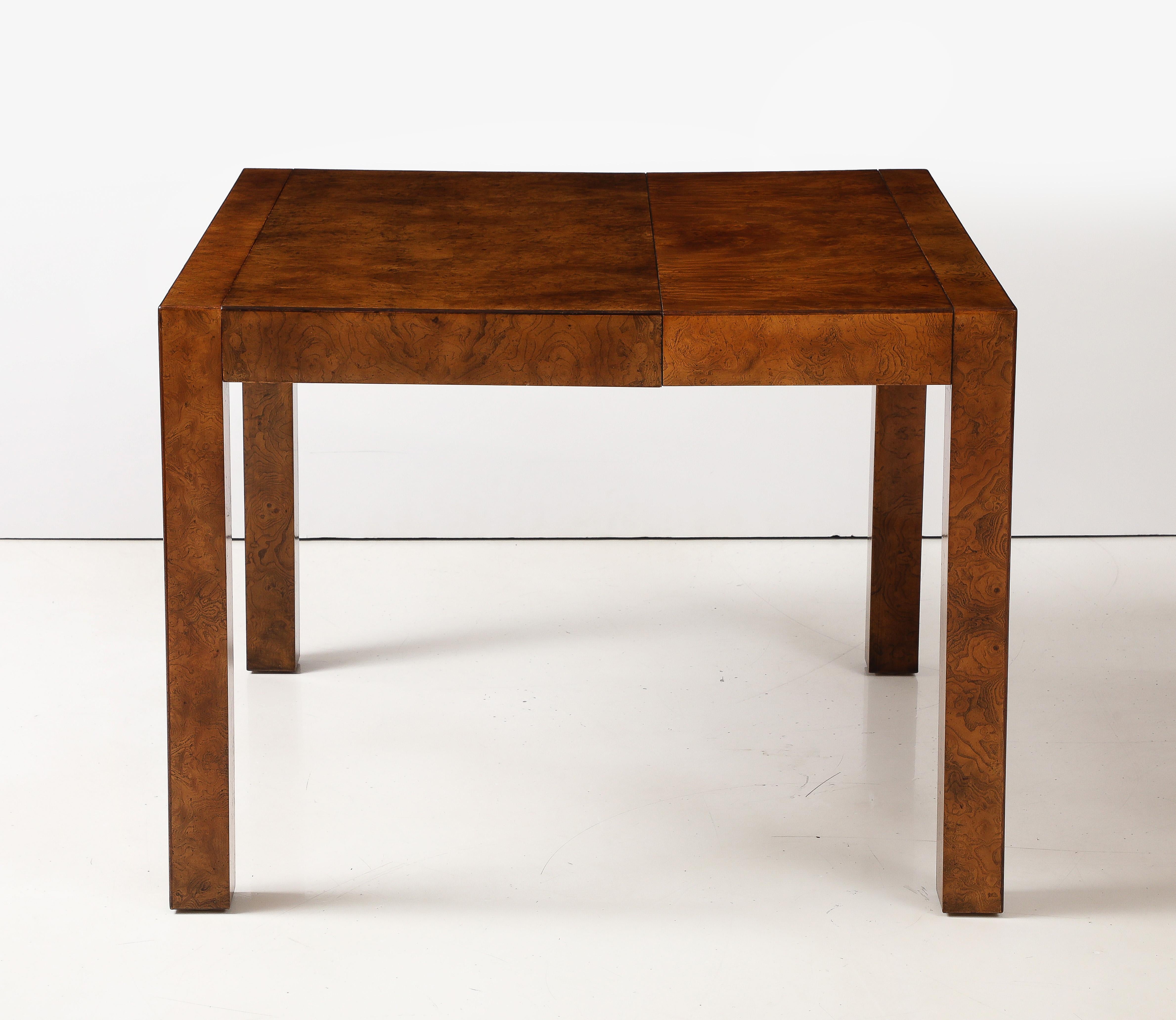 Modernistischer ausziehbarer Tisch aus Wurzelholz von John Widdicomb, ca. 1970er Jahre (Ende des 20. Jahrhunderts) im Angebot