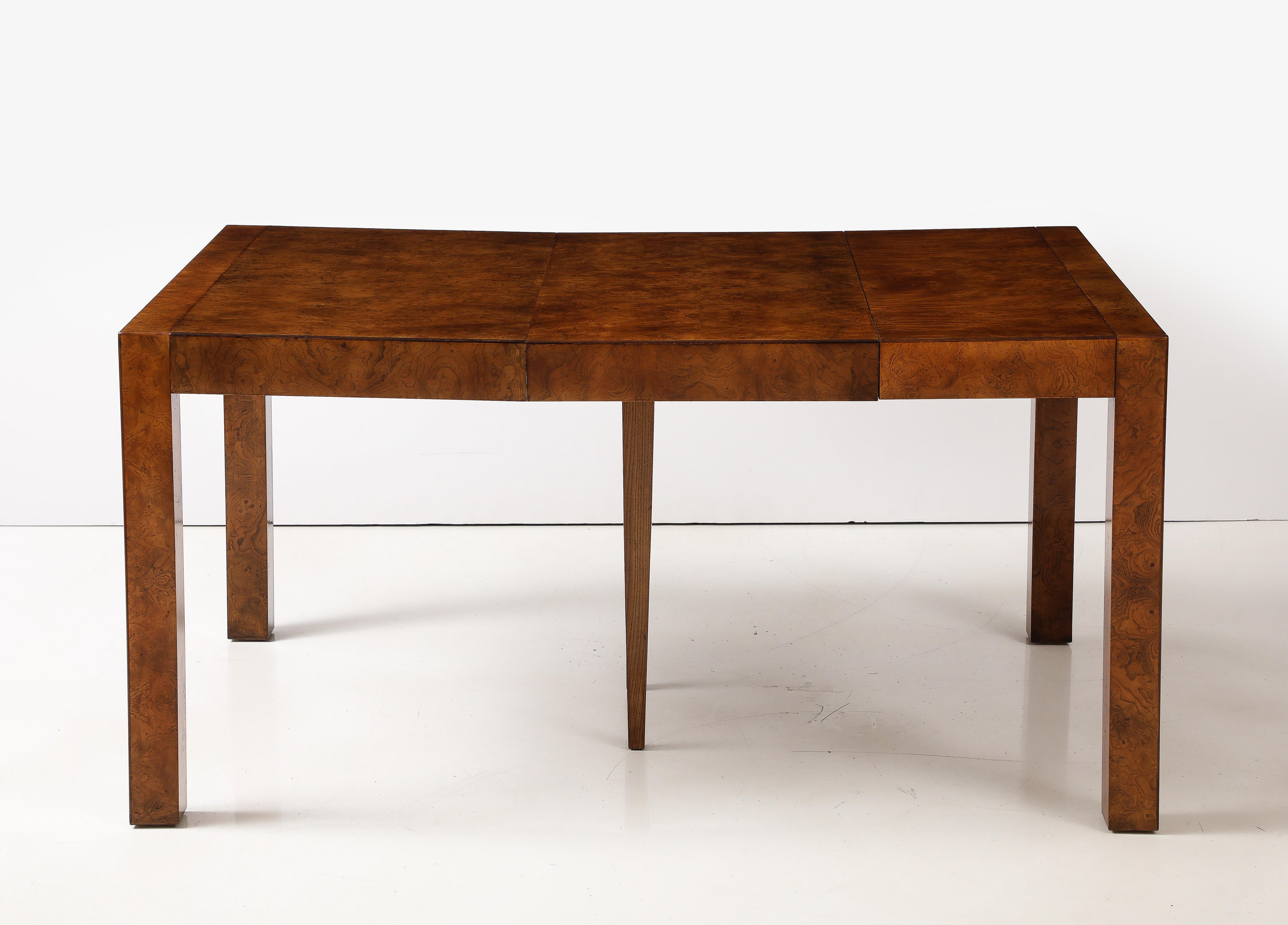Modernistischer ausziehbarer Tisch aus Wurzelholz von John Widdicomb, ca. 1970er Jahre im Angebot 1