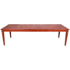 John Widdicomb Neoclassical Mahogany Extension Dining Table