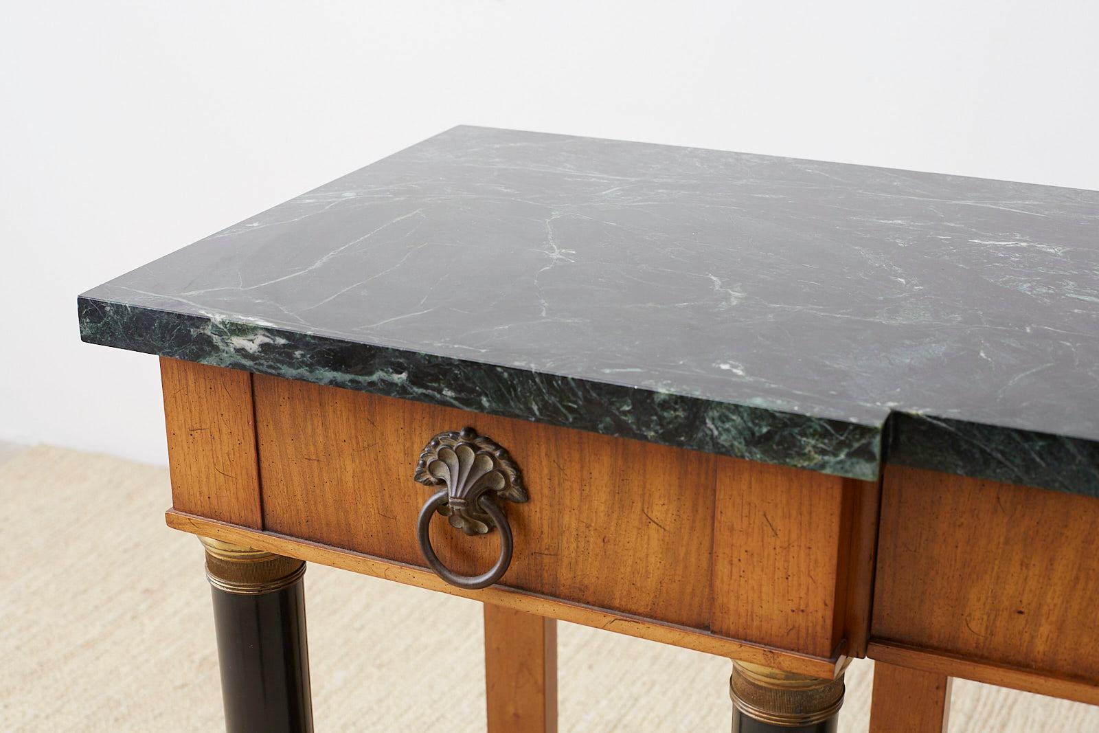 John Widdicomb Neoclassical Style Marble Top Console Table 4