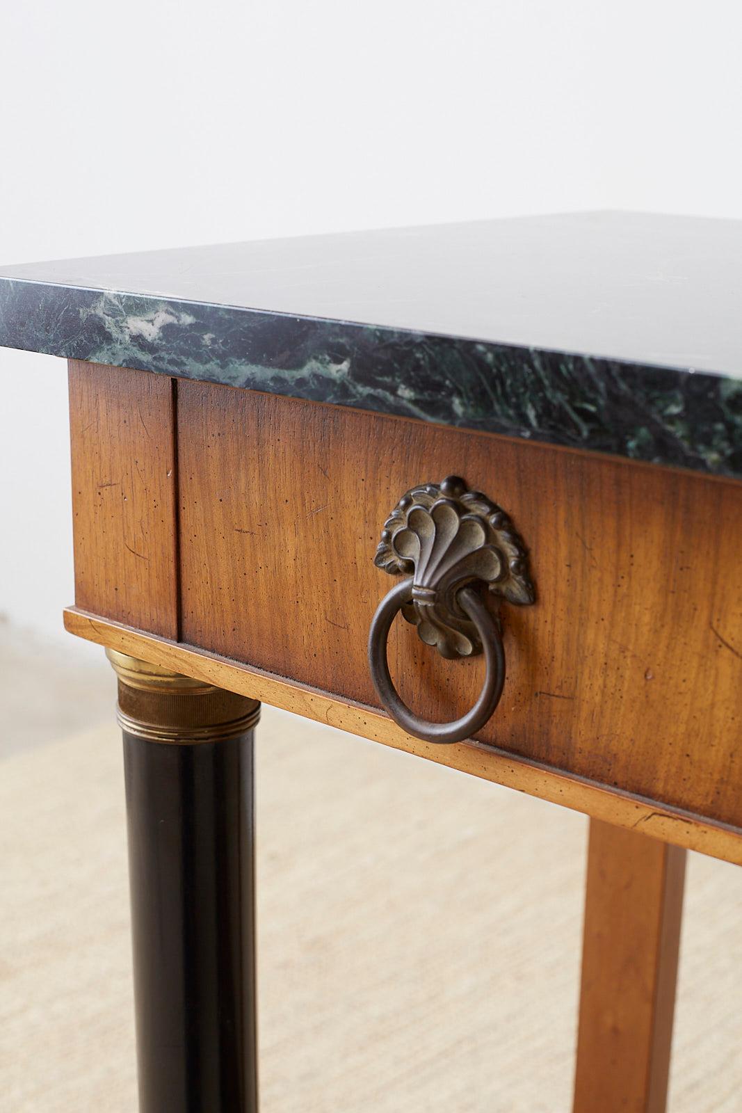 John Widdicomb Neoclassical Style Marble Top Console Table 6