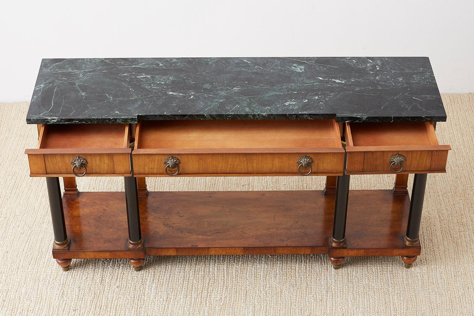 John Widdicomb Neoclassical Style Marble Top Console Table 11