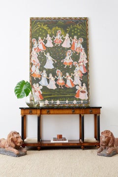 John Widdicomb Neoclassical Style Marble Top Console Table