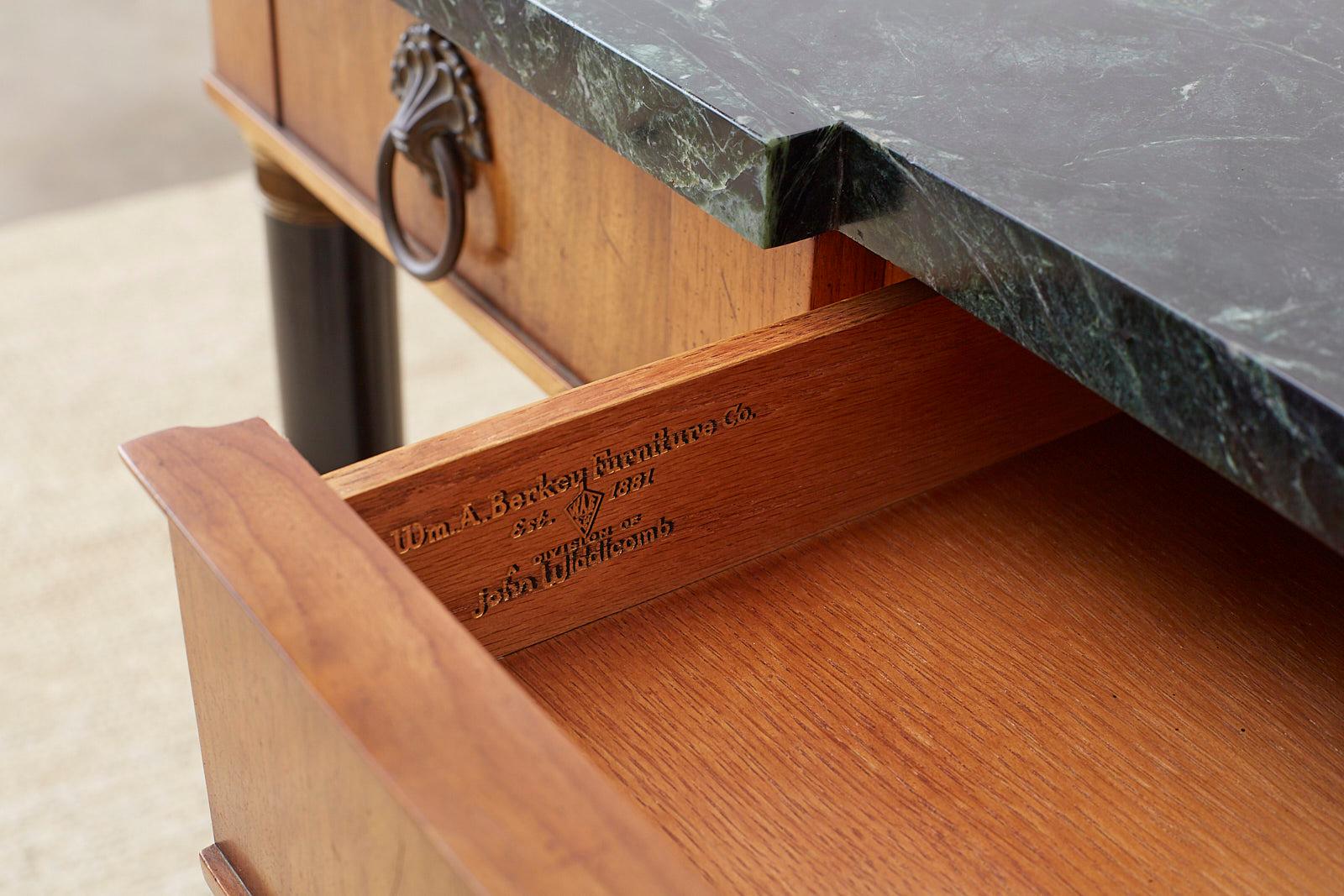 John Widdicomb Neoclassical Style Marble Top Console Table In Good Condition In Rio Vista, CA