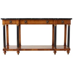 John Widdicomb Neoclassical Style Marble Top Console Table