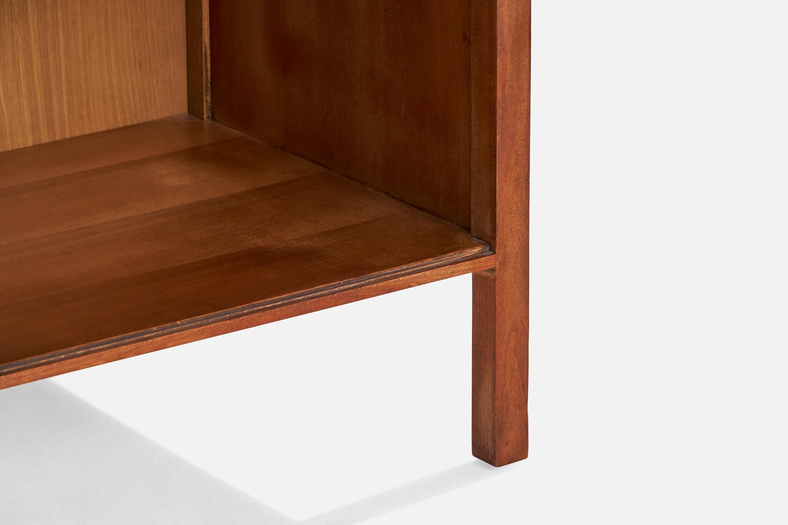 John Widdicomb, Nightstands, Walnut, Burl, Brass, USA, 1950s 4