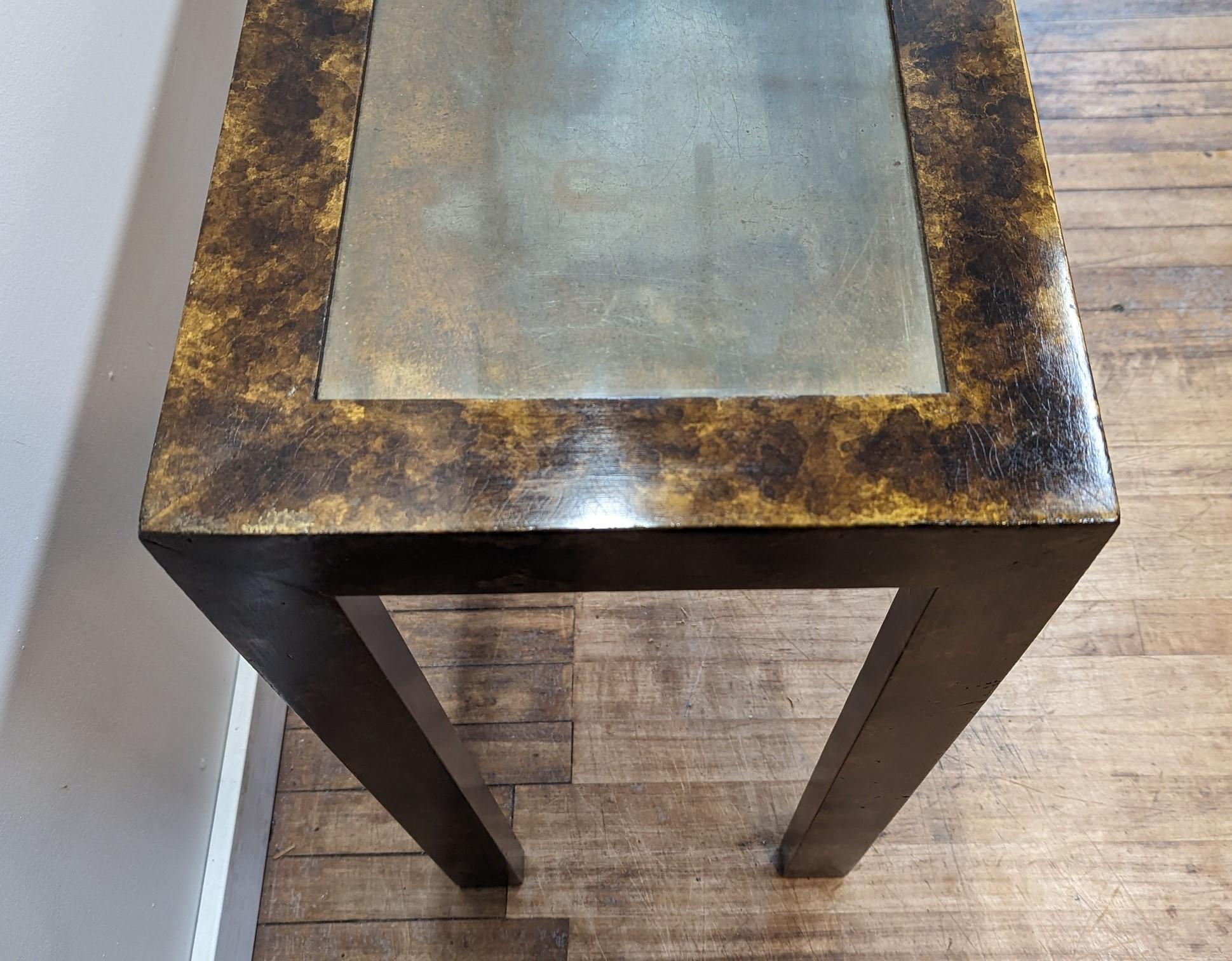 John Widdicomb Patinaed Brass Top Console Table For Sale 2