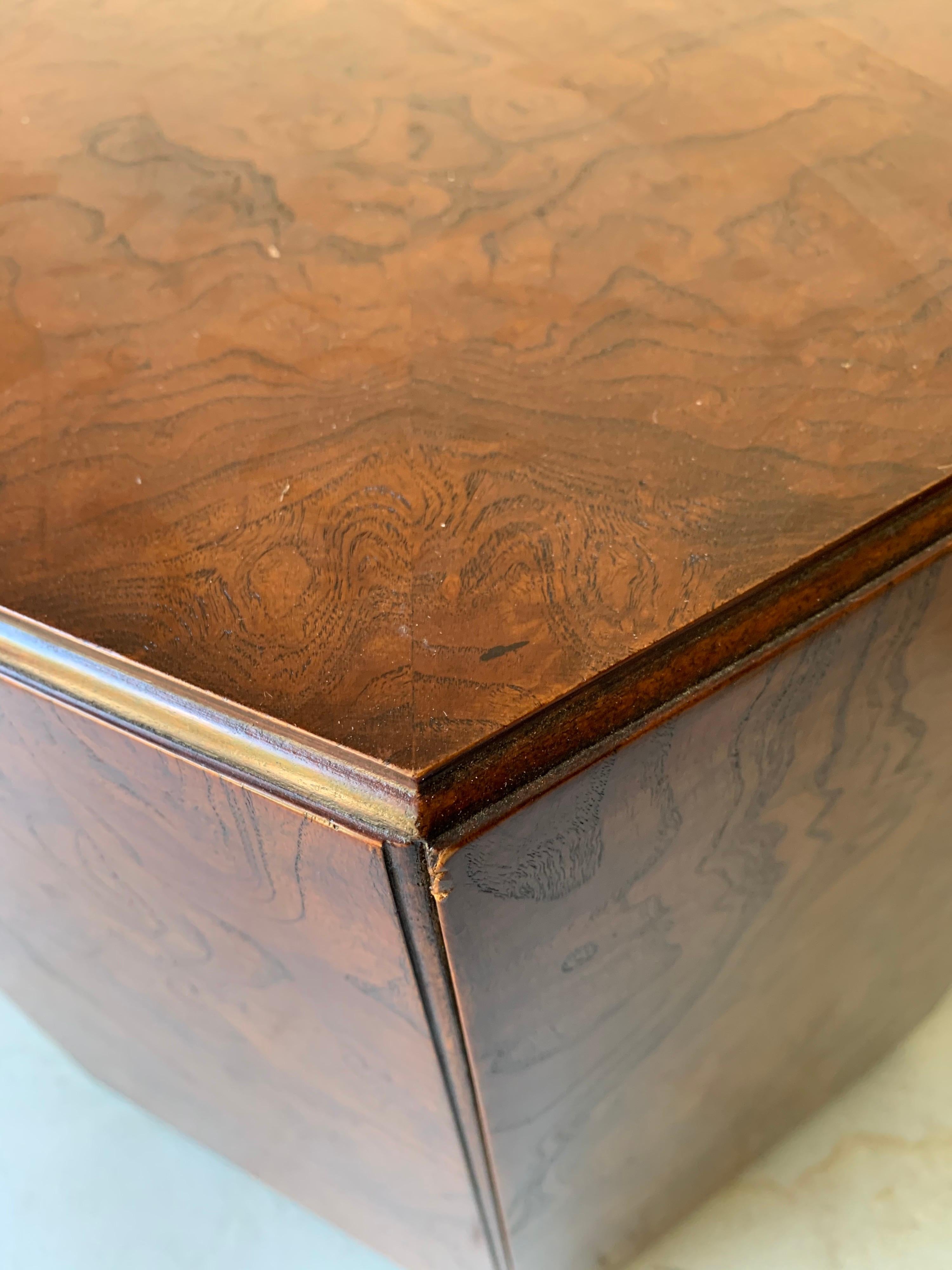 Mid-20th Century John Widdicomb Pentagon Burl Occasional Table