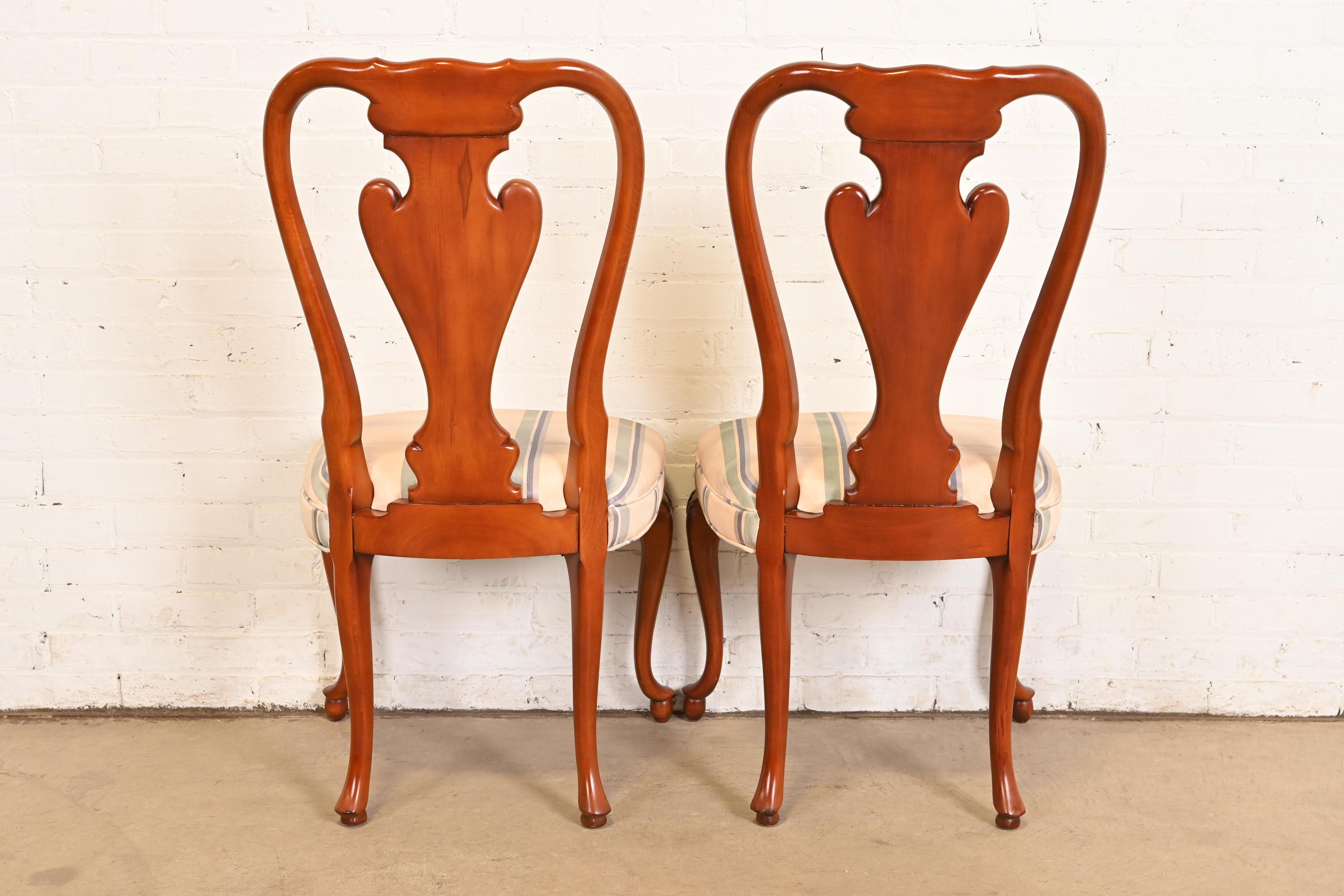 John Widdicomb Chaises de salle à manger en acajou Queen Anne, ensemble de six chaises en vente 4