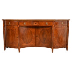 John Widdicomb Regency or Neoclassical Mahogany and Burl Wood Sideboard Credenza