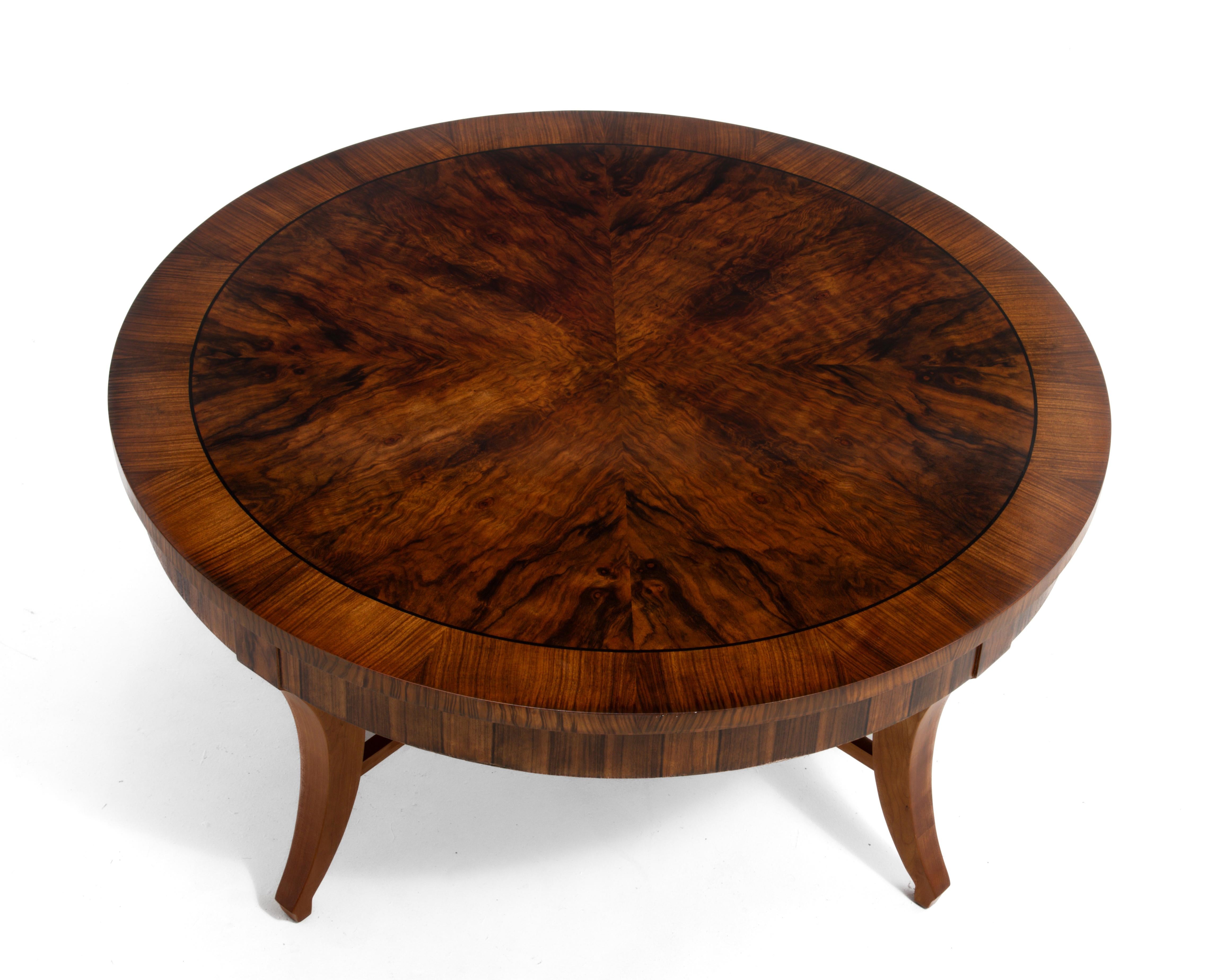 John Widdicomb Regency Round Coffee Cocktail Table 1980 For Sale 4