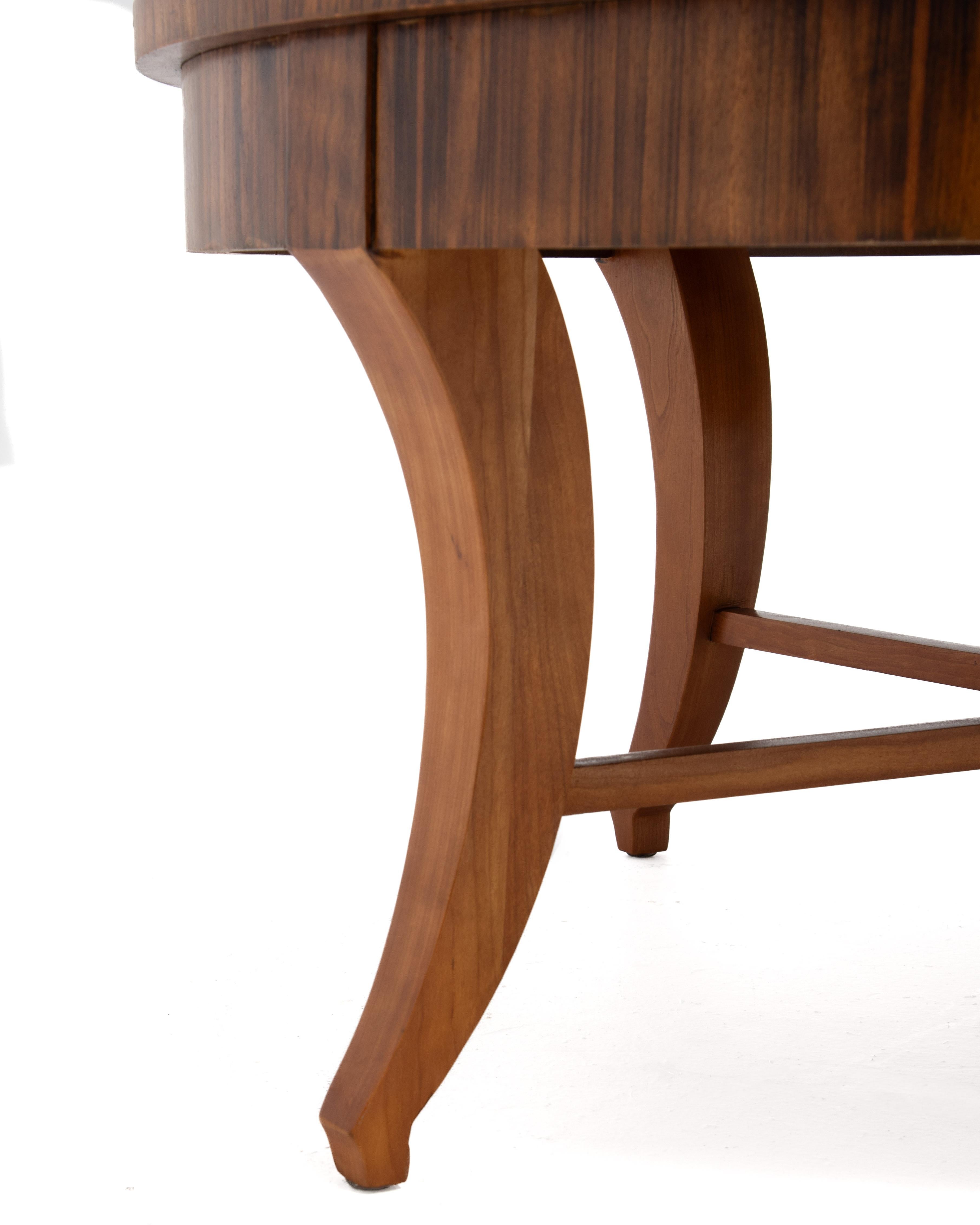 John Widdicomb Regency Round Coffee Cocktail Table 1980 For Sale 8