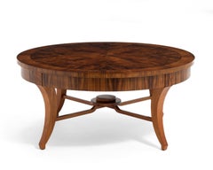 Mesa de centro redonda John Widdicomb Regency 1980