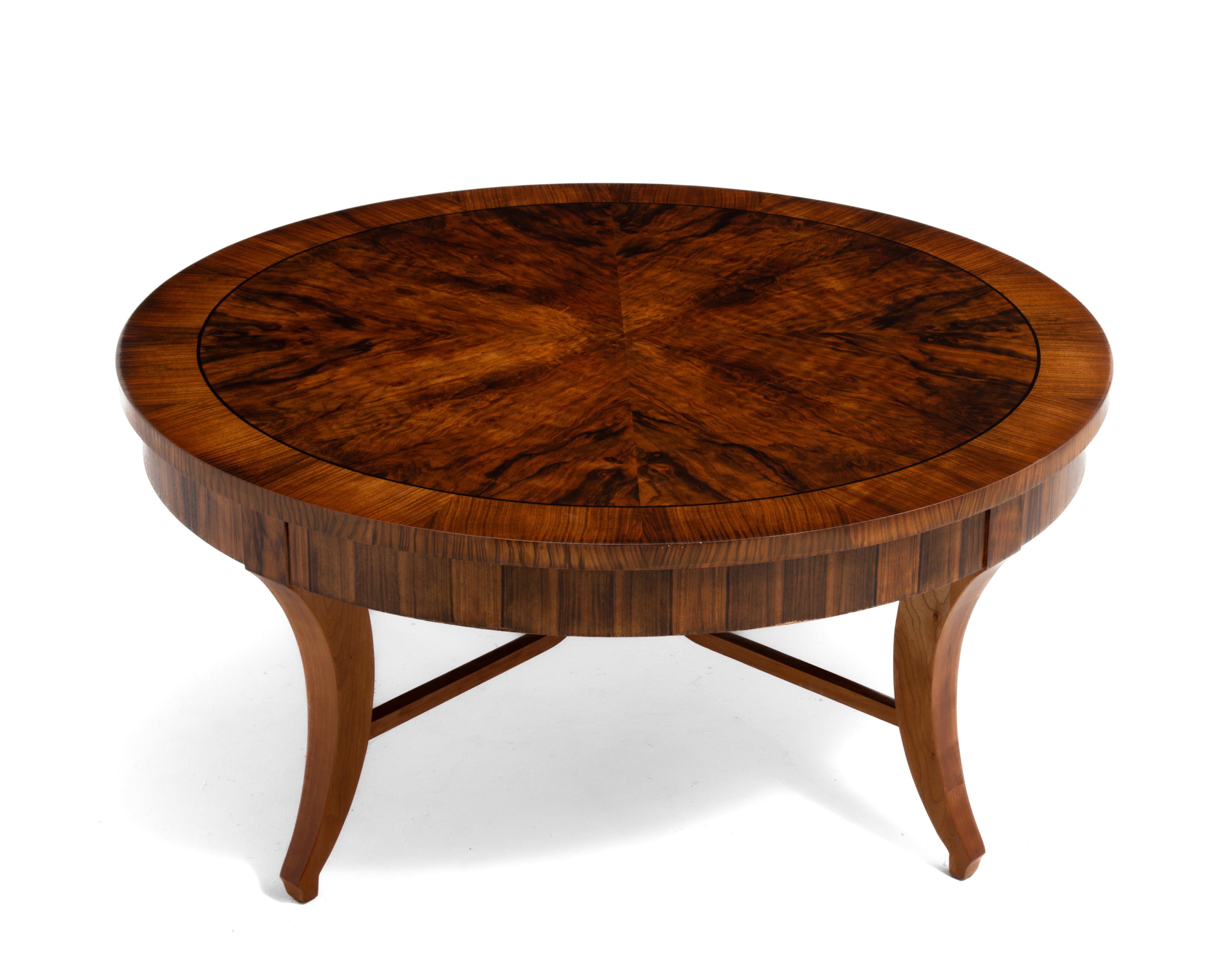 John Widdicomb Regency Round Coffee Cocktail Table 1980 For Sale 2