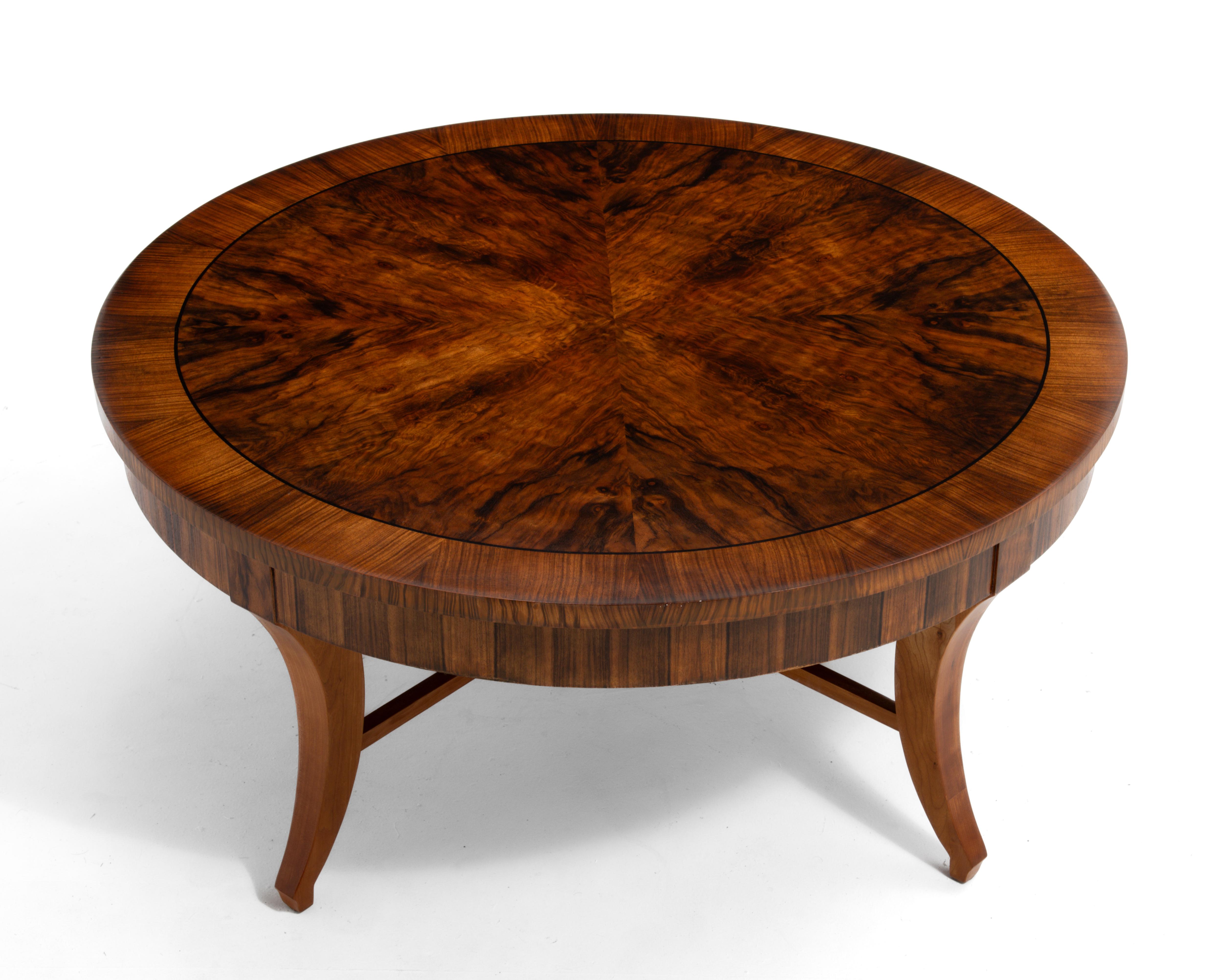 John Widdicomb Regency Round Coffee Cocktail Table 1980 For Sale 3