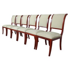 John Widdicomb Regency Style Mahogany Dining Chairs, Set of Six