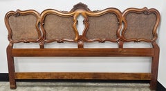 John Widdicomb Rococo Cherry and Cane Panels King Headboard