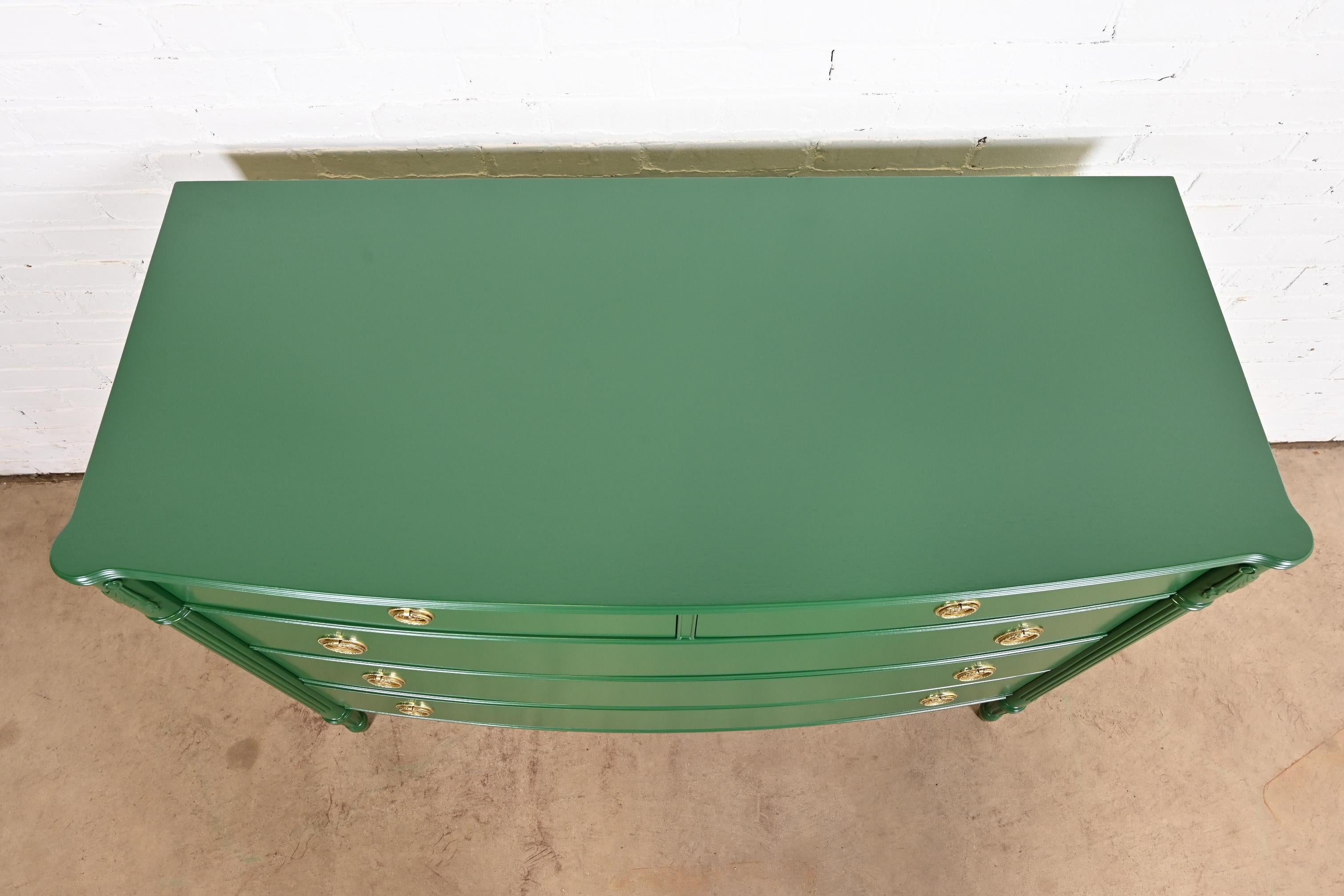 John Widdicomb Style Antique French Regency Louis XVI Lacquered Dresser Chest 3
