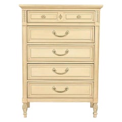 John Widdicomb Style French Regency Louis XVI Highboy Dresser, Circa 1960s