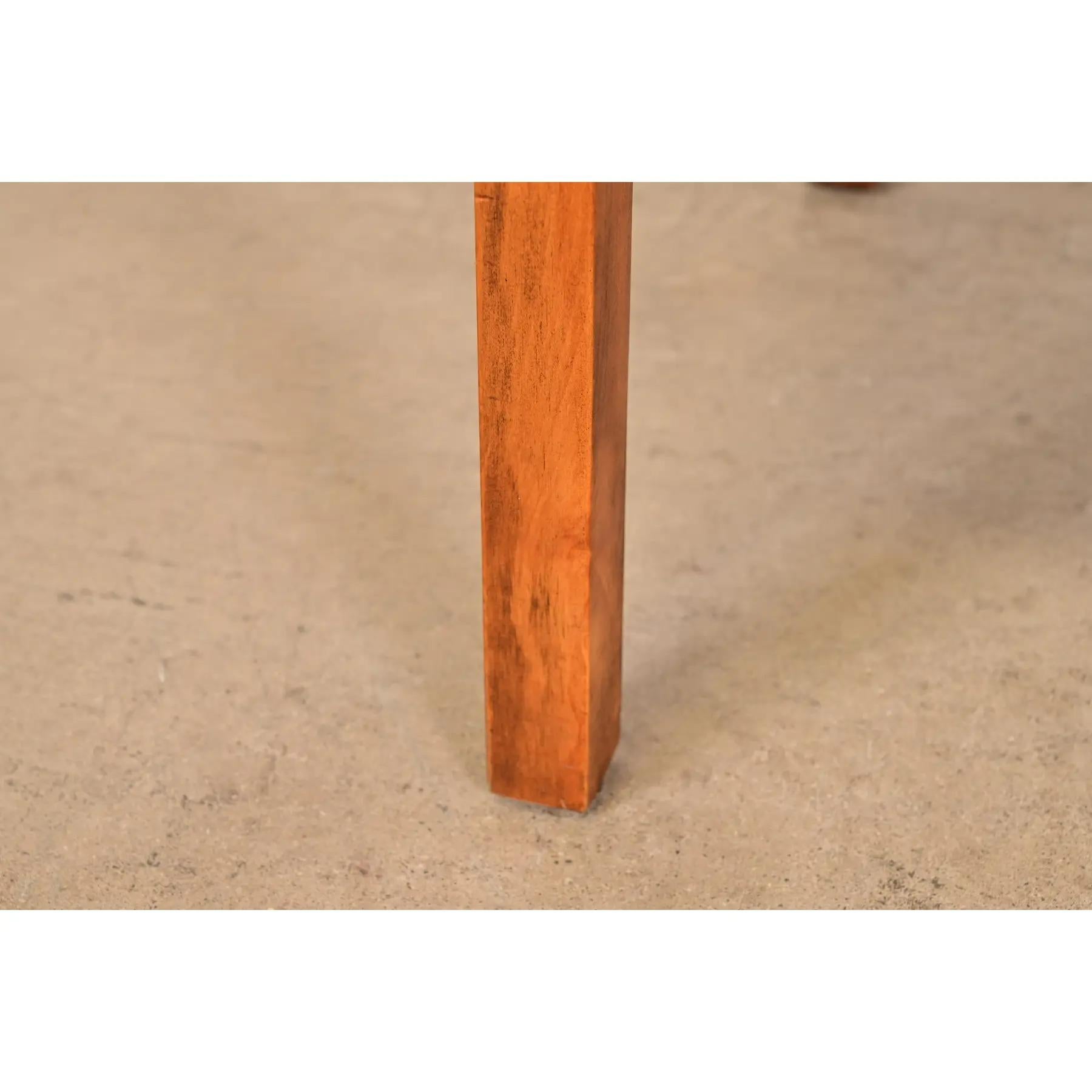 John Widdicomb Stil Moderne Parsons Leder Beistellstühle oder Esszimmerstühle, Paar im Angebot 5