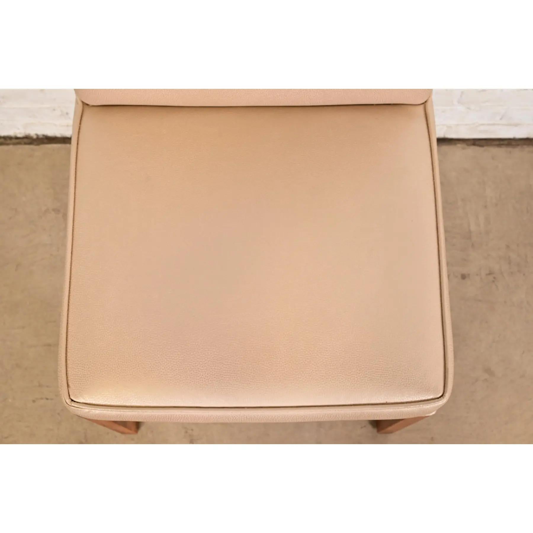 John Widdicomb Stil Moderne Parsons Leder Beistellstühle oder Esszimmerstühle, Paar im Angebot 4