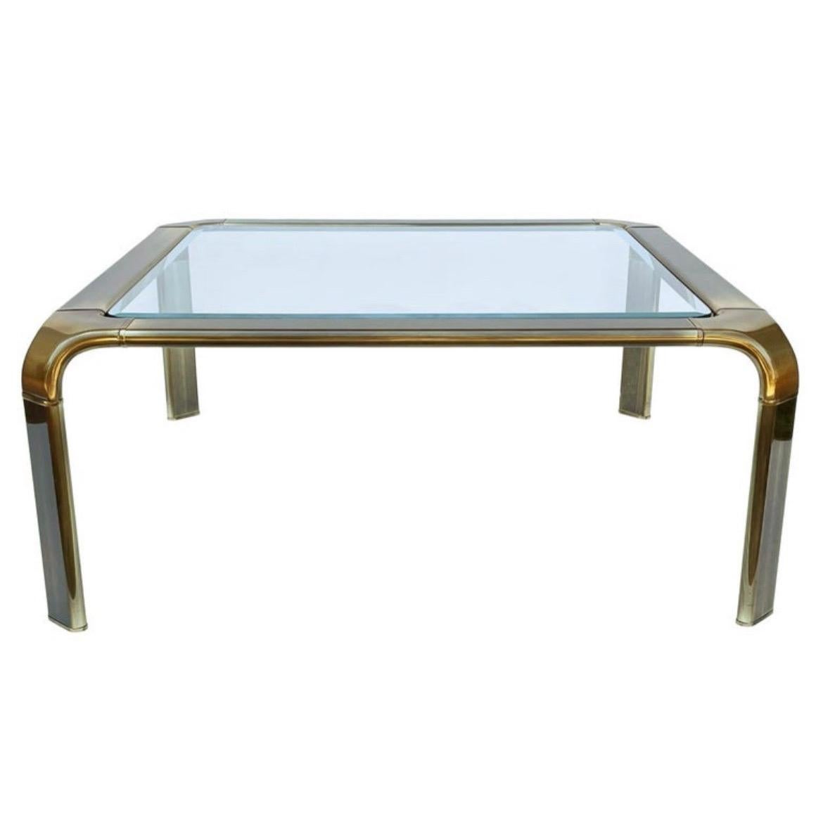 Américain John I Widdicomb Style Vintage Coffee Table Table basse Waterfall en vente