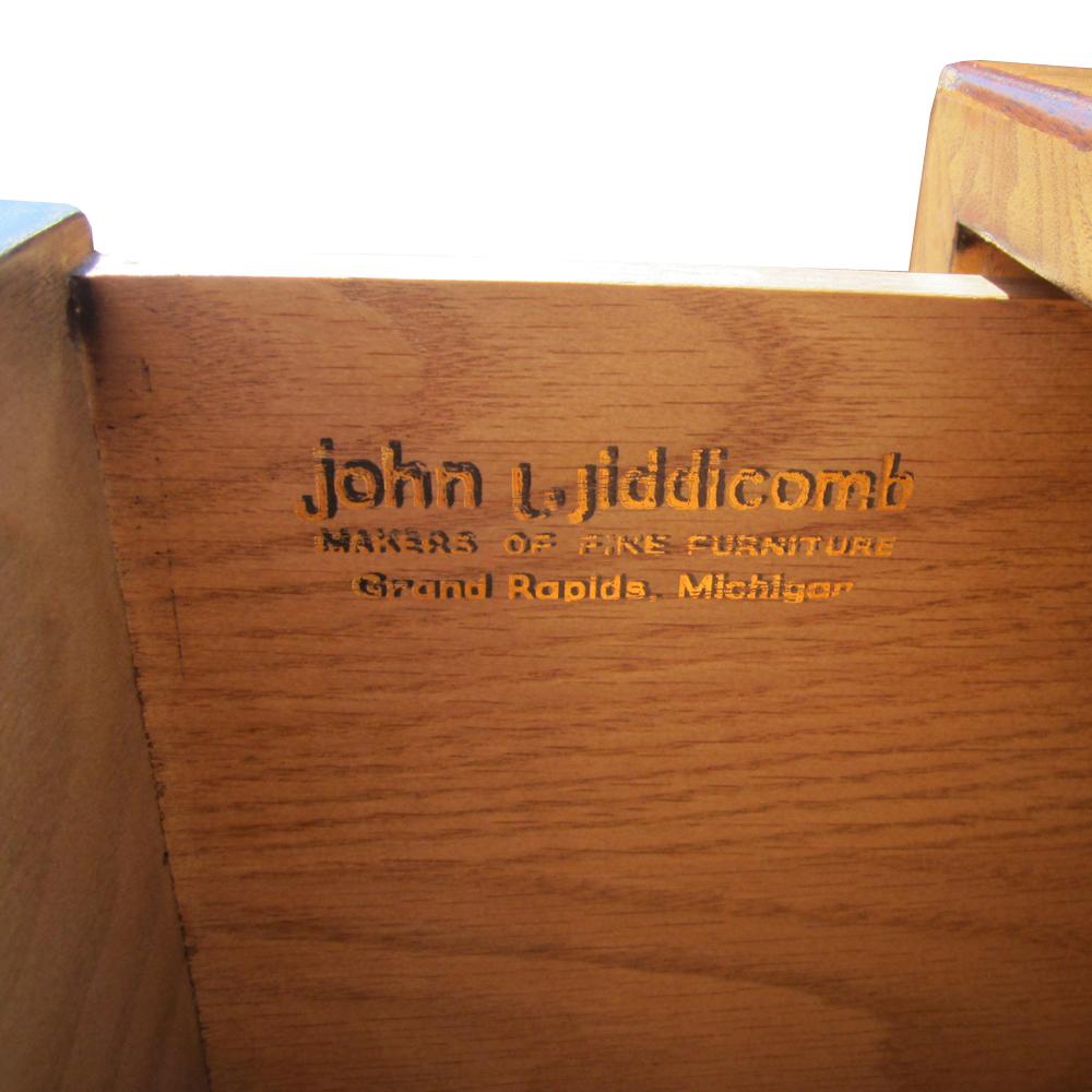 Mid-Century Modern John Widdicomb Tall Campaign Style Dresser For Sale