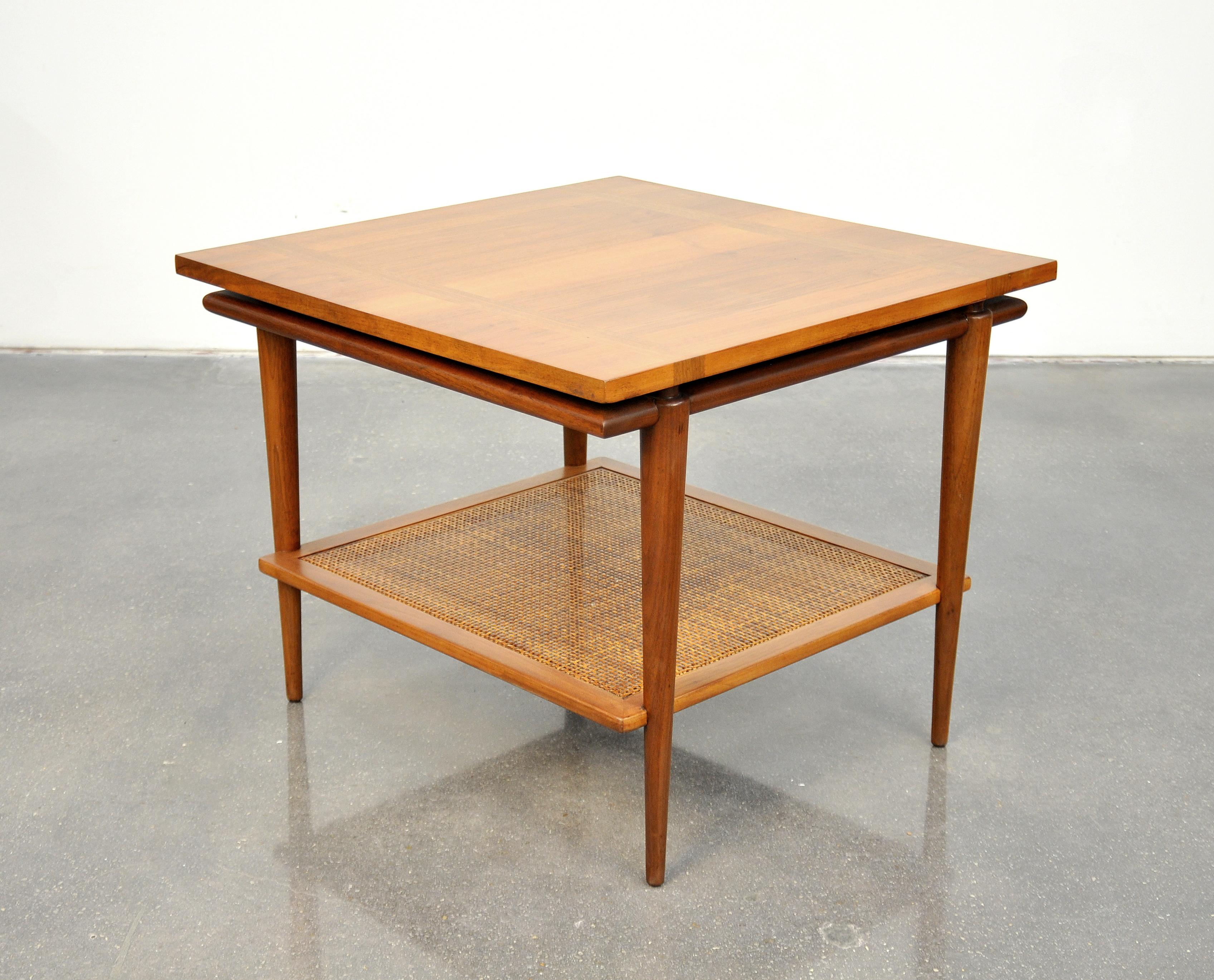 mid century two-tier side table