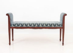 John Widdicomb Upholstered Mahogany Window Seat